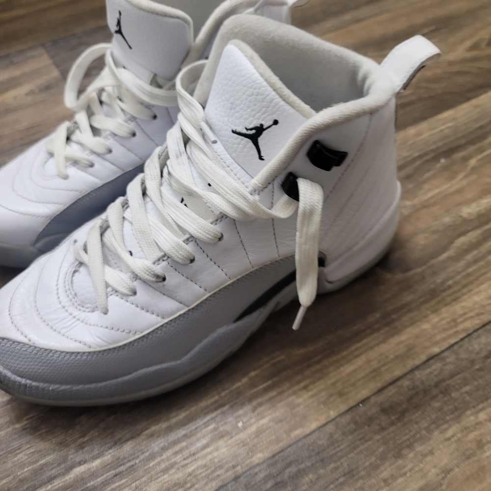 Jordan White and Gray Sneakers Classic Design